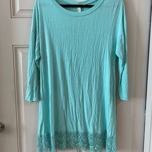 Aqua Knee Length Dress